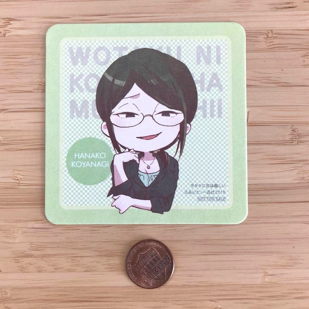 Rare EXCLUSIVE wotakoi love is hard for otaku coaster Hanako